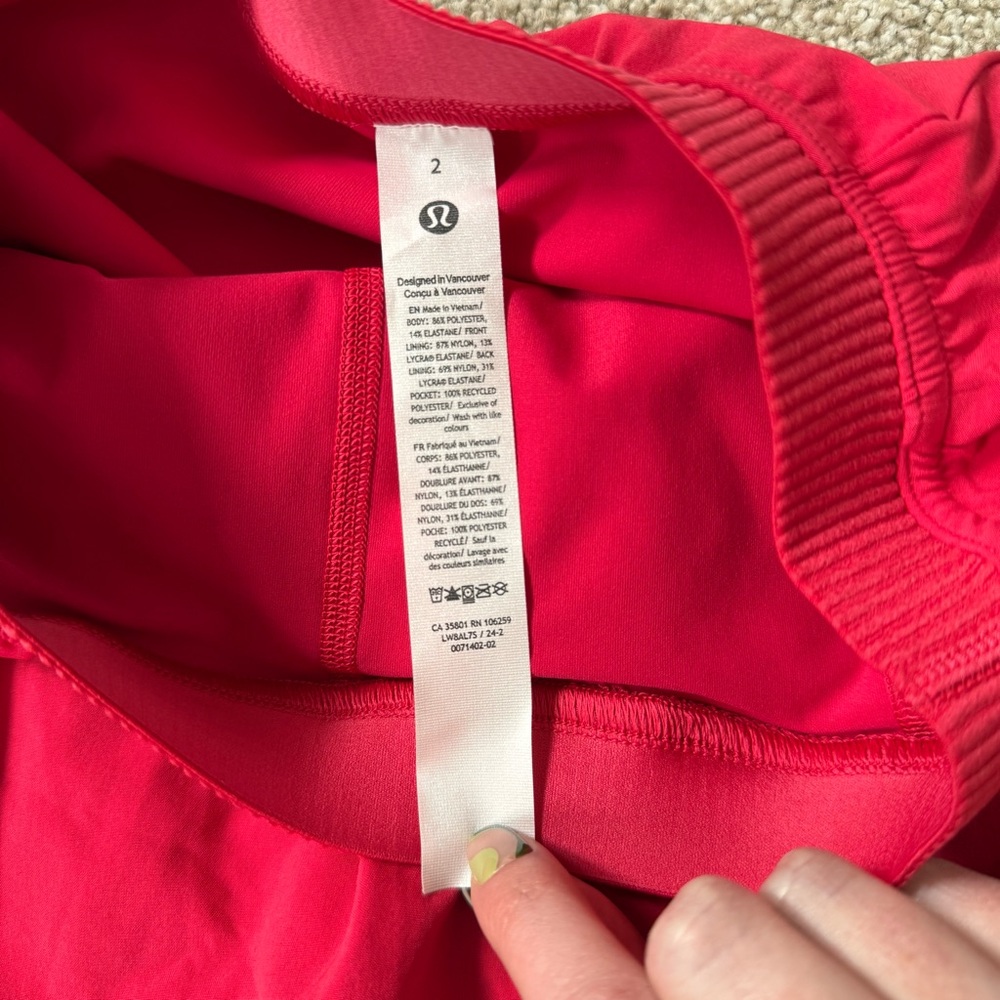 Lululemon Narrow Waistband Tennis Skirt in Cherry Mist Size 2 - NWOT - Picture 12 of 12